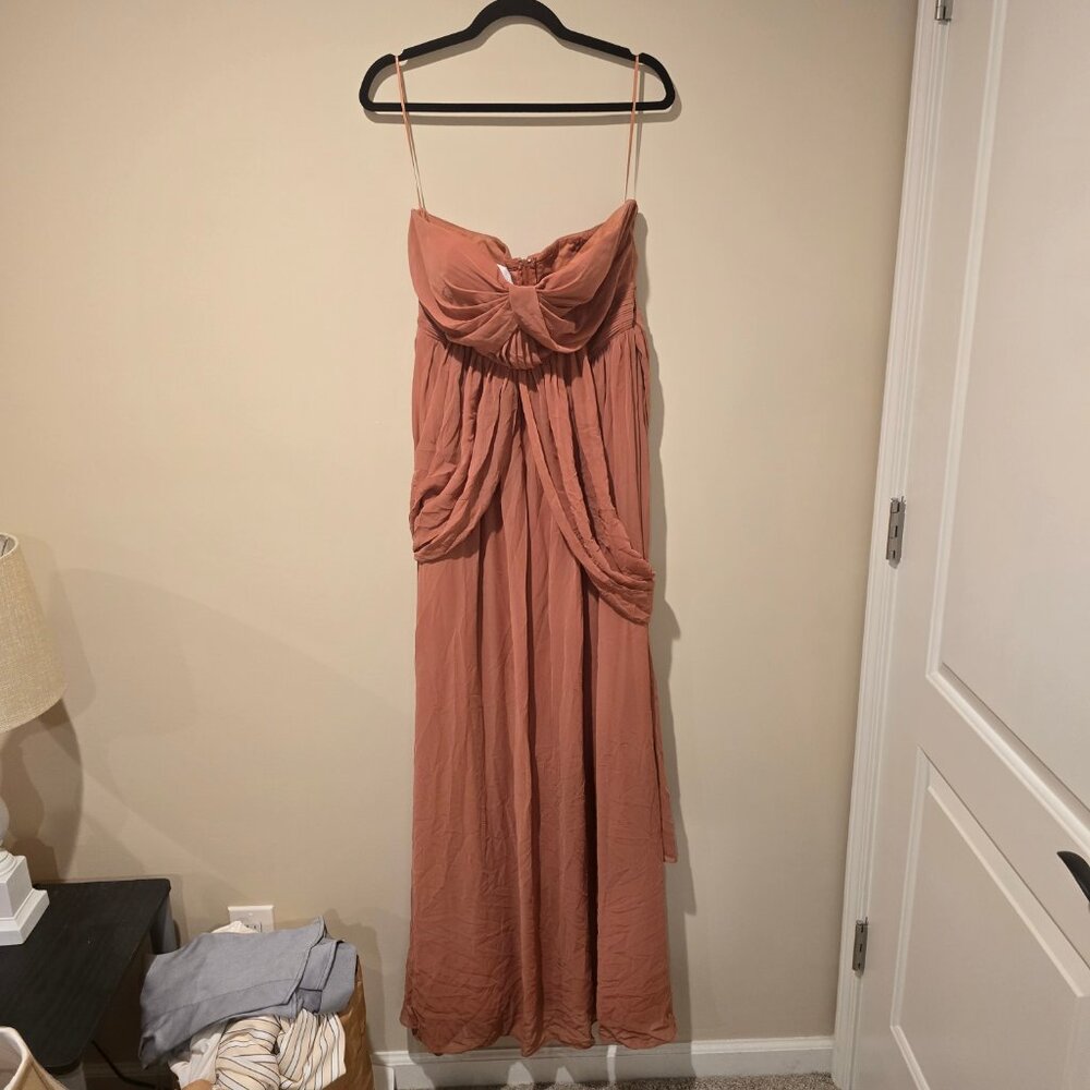 Birdy Gray Large Copper Salmon Burnt Orange Dress